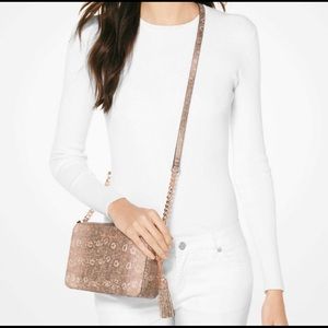 MK Ginny Lizard-embossed leather crossbody NWOT